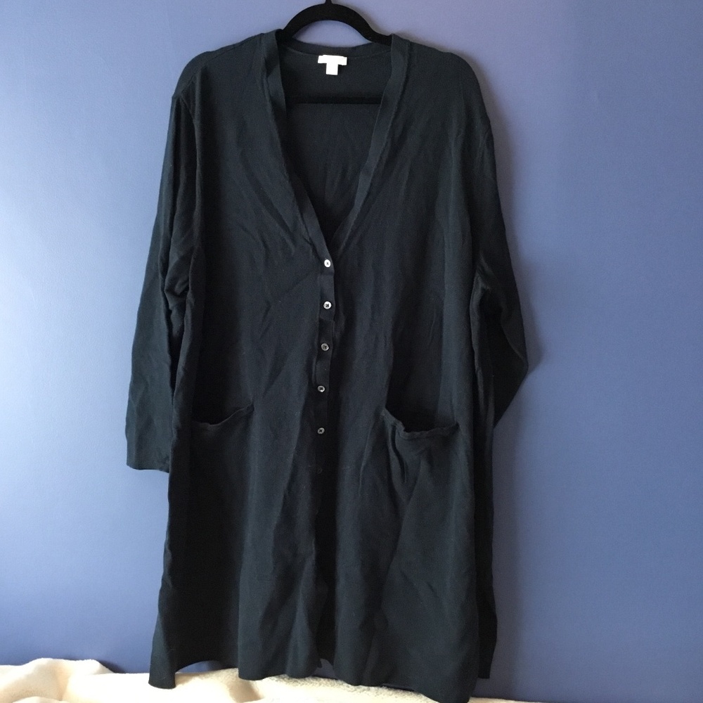 J. Jill Gorgeous Deep Navy Cotton Cardigan